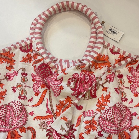 Roberta Roller Rabbit Handbags - Roberta Roller Rabbit Floral Pink and Orange Amanda Bondi Tote